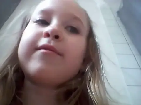 little girl playing